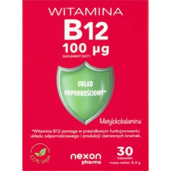 Nexon Pharma Witamina B12 100 μg, kapsułki, 30 szt.