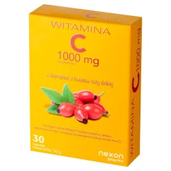 Nexon Pharma Witamina C 1000 mg z ekstraktem z kwiatów dzikiej róży, kapsułki, 30 szt.