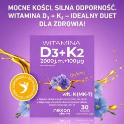 Nexon Pharma Witamina D3+K2, kapsułki, 30 szt.