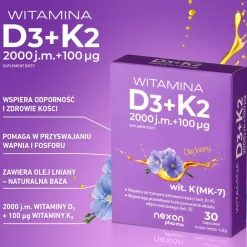 Nexon Pharma Witamina D3+K2, kapsułki, 30 szt.