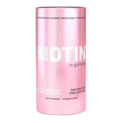 Noble Health Biotin in gummies, żelki, smak truskawkowy, 180 g