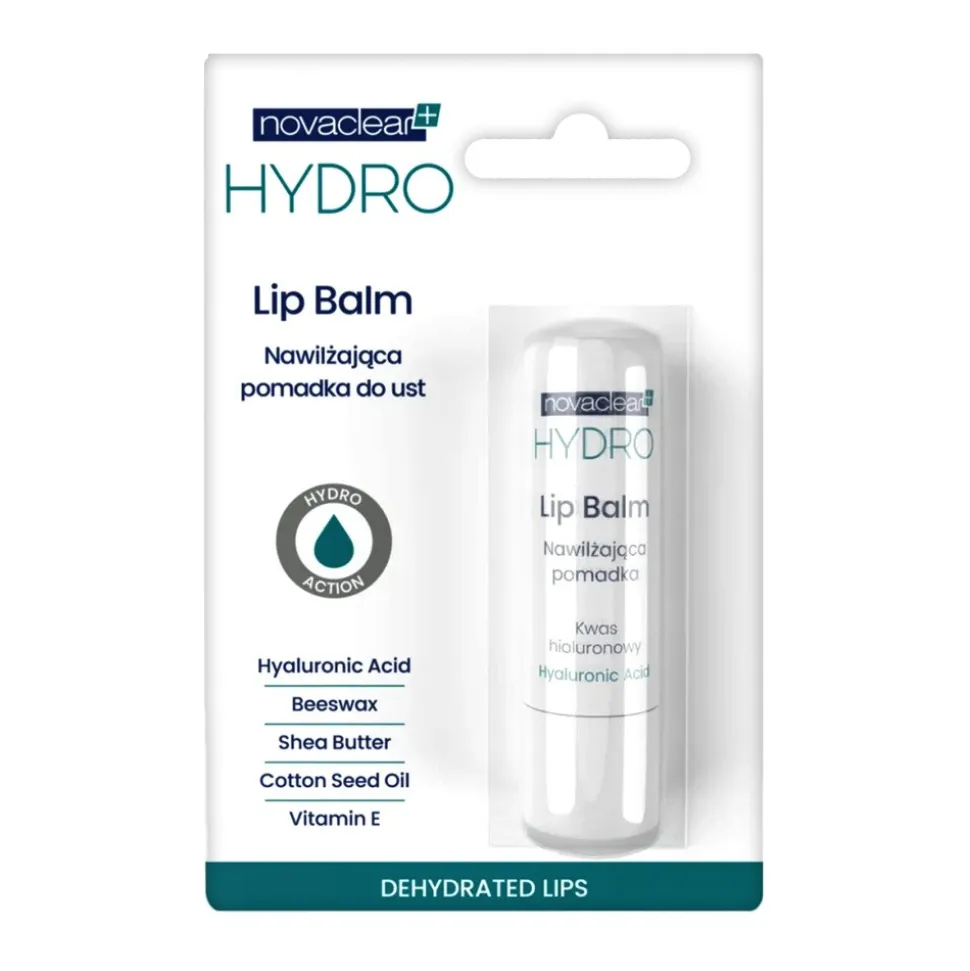Novaclear Hydro, nawilżająca pomadka do ust, 4,9 g
