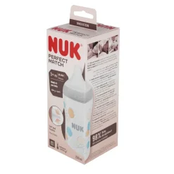 NUK Perfect Match Bawełna, butelka 260 ml z silikonowym smoczkiem, 1 szt.