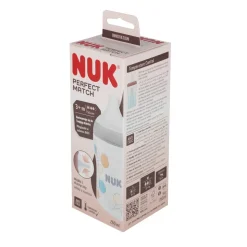 NUK Perfect Match Bawełna, butelka 260 ml z silikonowym smoczkiem, 1 szt.