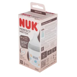 NUK Perfect Match Bawełna, butelka 150 ml z silikonowym smoczkiem, 1 szt.