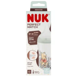NUK Perfect Match Disney Kubuś Puchatek, butelka 260 ml ze smoczkiem, 1 szt.