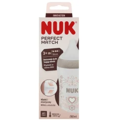 NUK Perfect Match Serce, butelka 260 ml z silikonowym smoczkiem, 1 szt.