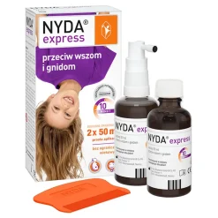 Nyda Express, aerozol przeciw wszom i gnidom, 50 ml x 2