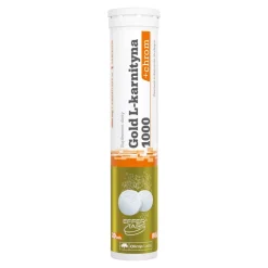 Olimp Gold L-Karnityna+chrom, tabletki musujące, smak cytrynowo-limonkowy z miętą, 20 szt.