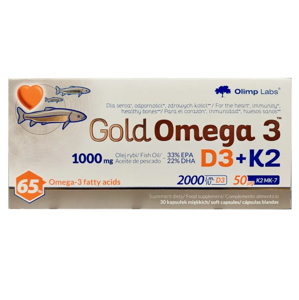 Olimp Gold Omega 3 D3 + K2, kapsułki, 30 szt.