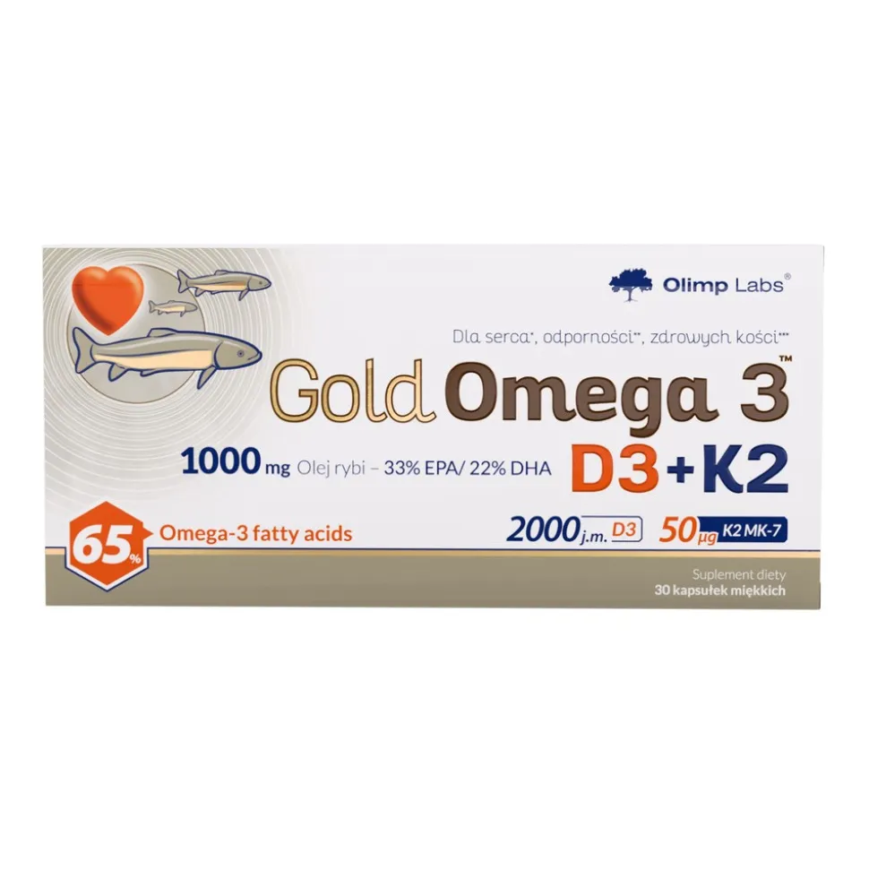 Olimp Gold Omega 3 D3 + K2, kapsułki, 30 szt.