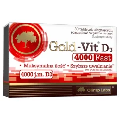 Olimp Gold-Vit D3 Fast, 4000 j.m, tabletki ulegające rozpadowi w jamie ustnej, 30 szt.