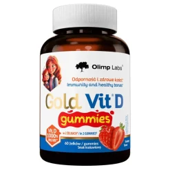 Olimp Gold Vit D Gummies, żelki, smak truskawkowy, 60 szt.