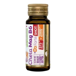 Olimp Labs Chela-Mag B6+D3 Forte Shot, płyn, smak wiśniowy, 25 ml