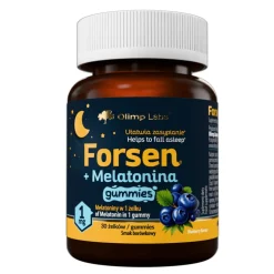 Olimp Labs Forsen + Melatonina Gummies, żelki, smak borówkowy, 30 szt.