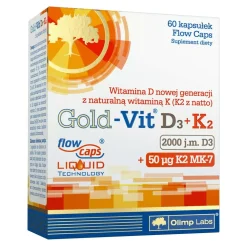 Olimp Labs Gold-Vit D3+K2, 2000 IU + 50 μg, kapsułki, 60 szt.