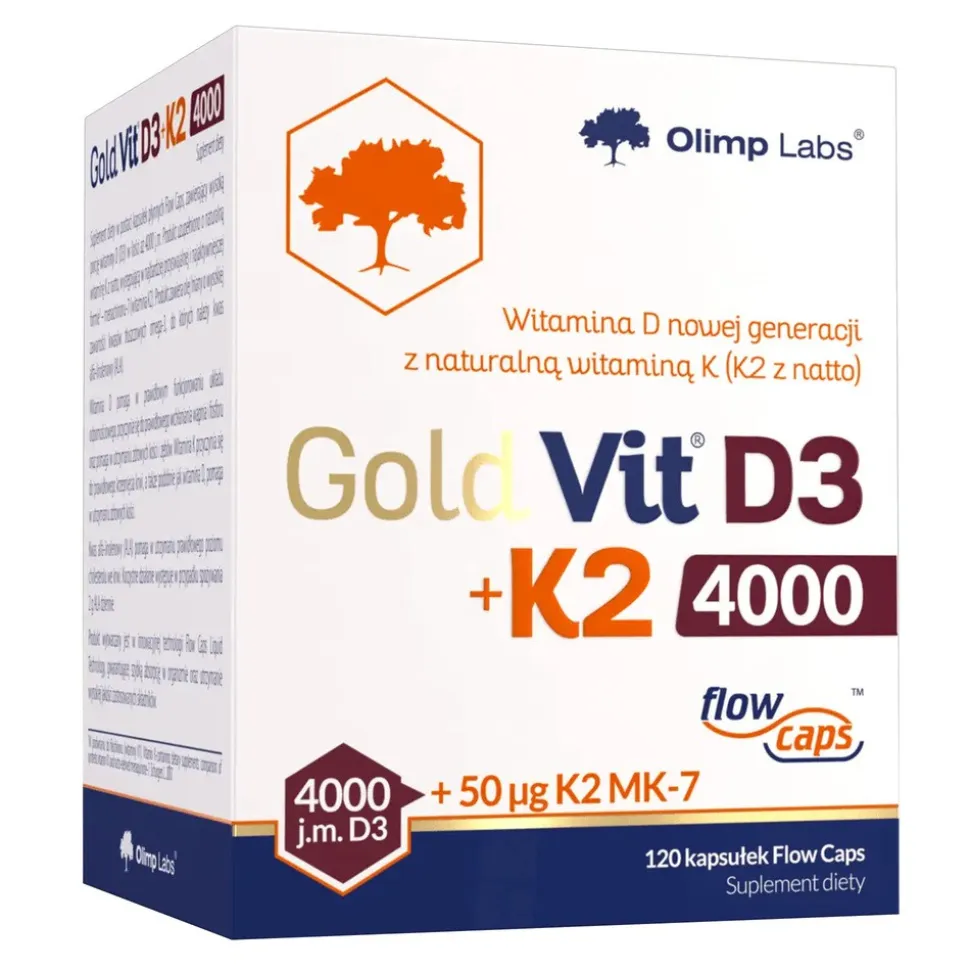 Olimp Labs Gold-Vit D3 + K2 4000, kapsułki, 120 szt.
