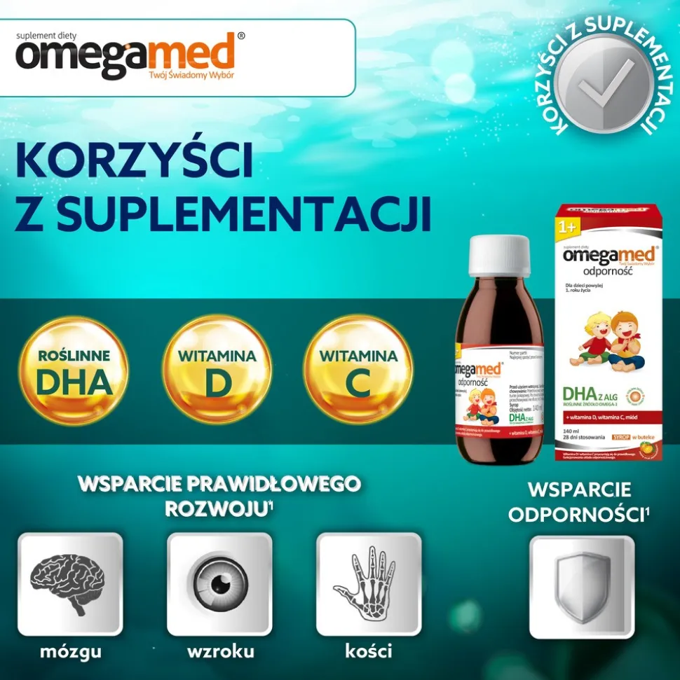 Omegamed Odporność 1+, syrop, 140 ml