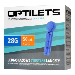 OptiLets, jednorazowe, sterylne lancety, 50 szt.