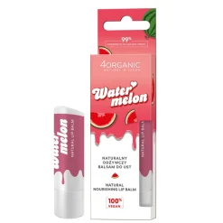 4Organic, naturalny odżywczy balsam do ust, Watermelon, 5 g