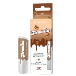 4Organic, naturalny regenerujący balsam do ust, Tiramisu, 5 g