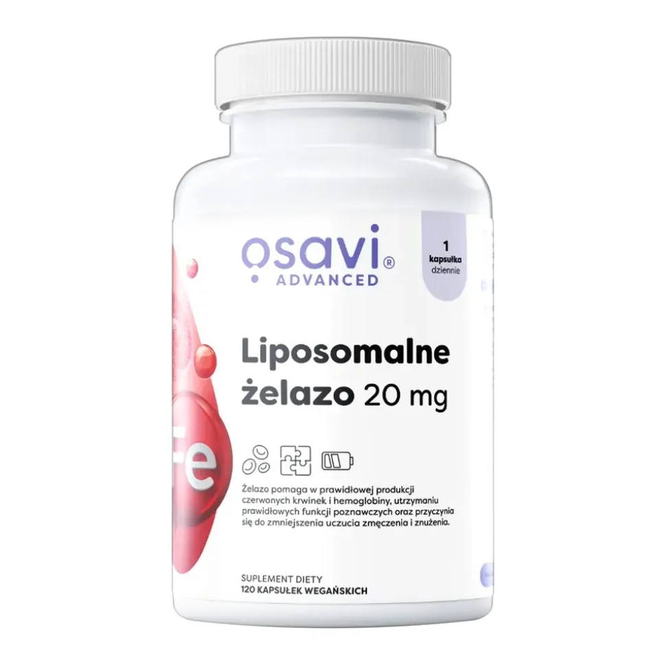 Osavi Advanced Liposomalne żelazo 20 mg, kapsułki twarde, 120 szt.