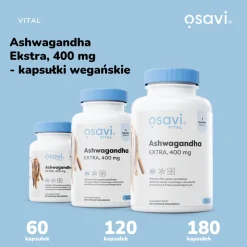Osavi Ashwagandha Extra 400 mg, kapsułki twarde, 180 szt.