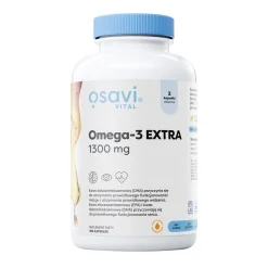 Osavi, Omega-3 Extra 1300 mg, smak cytrynowy, kapsułki miękkie, 180 szt.