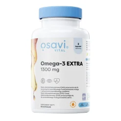 Osavi, Omega-3 Extra 1300 mg, smak cytrynowy, kapsułki miękkie, 60 szt.
