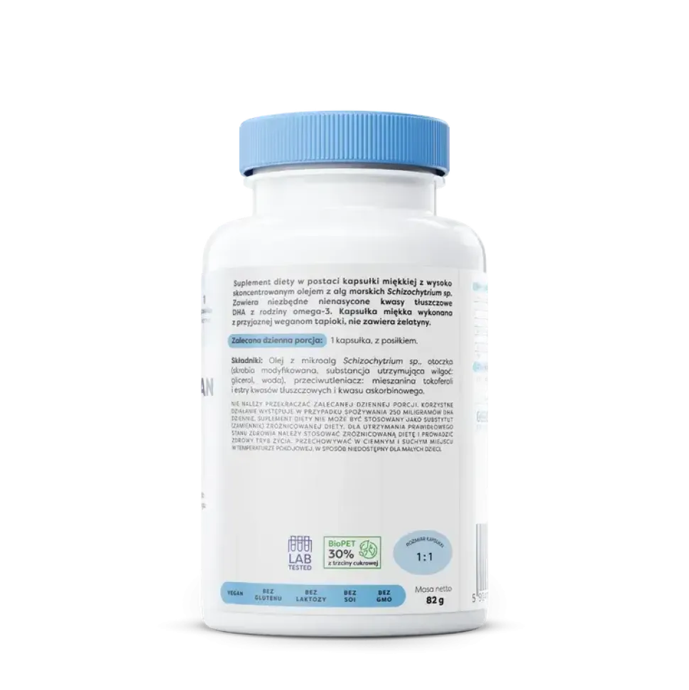 Osavi, Omega-3 Vegan 250 mg DHA, kapsułki miękkie, 120 szt.