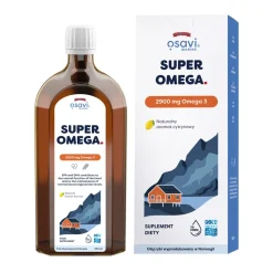 Osavi Super Omega, 2900 mg Omega 3, naturalny aromat cytrynowy, olej, 500 ml