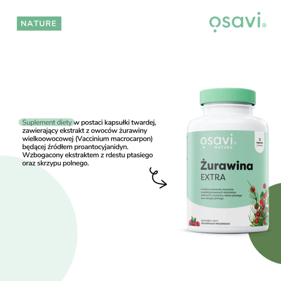 Osavi Żurawina Extra, kapsułki twarde, 60 szt.