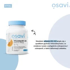 Osavi Witamina D3 + K2 4000IU + 150 μg, kapsułki, 120 szt.