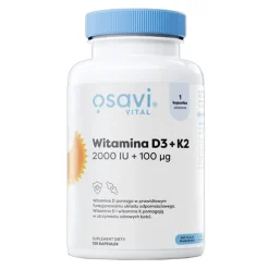 Osavi Witamina D3 + K2, 2000 IU, kapsułki, 120 szt.