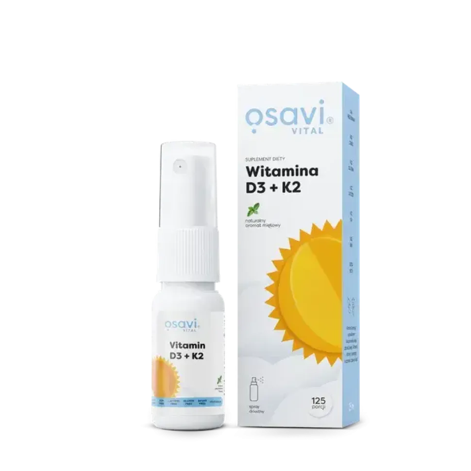 Osavi Witamina D3 + K2, spray doustny, smak miętowy, 25 ml