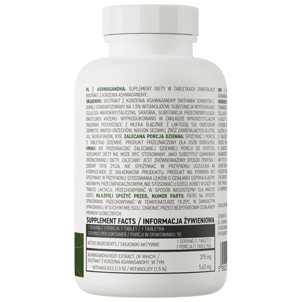 OstroVit Ashwagandha, tabletki, 90 szt.