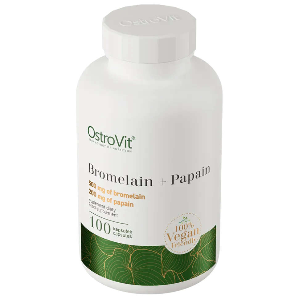 OstroVit Bromelain + Papain, kapsułki, 100 szt.