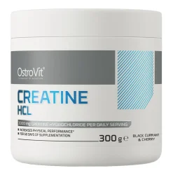 OstroVit Creatine HCL, proszek, smak czarna porzeczka z wiśnią, 300 g