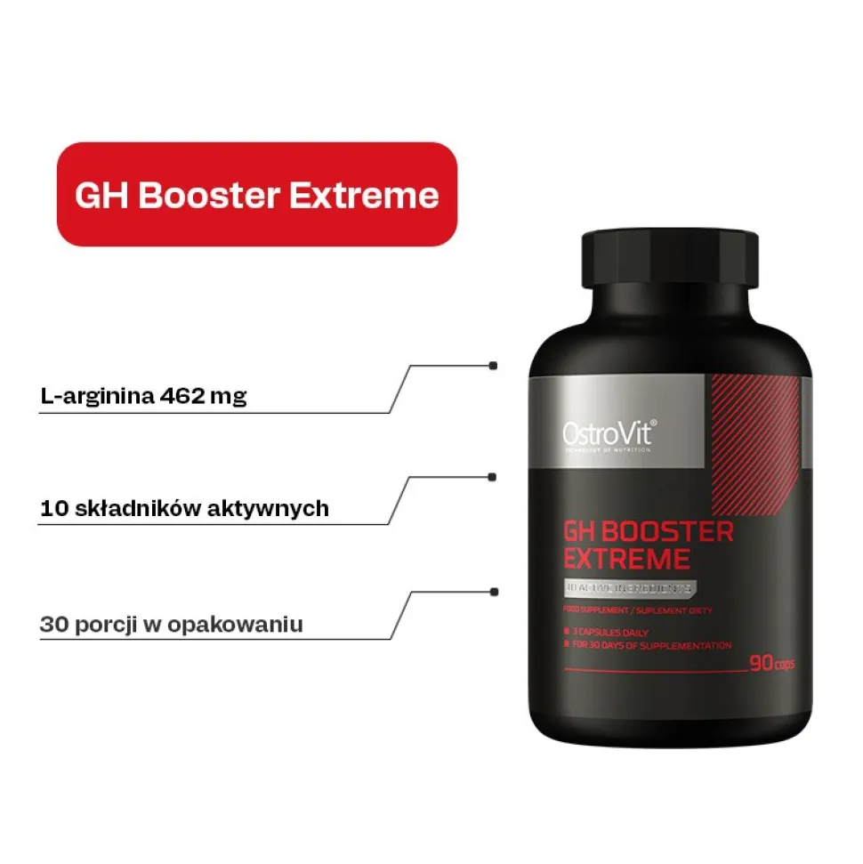 OstroVit GH Booster Extreme, kapsułki, 90 szt.