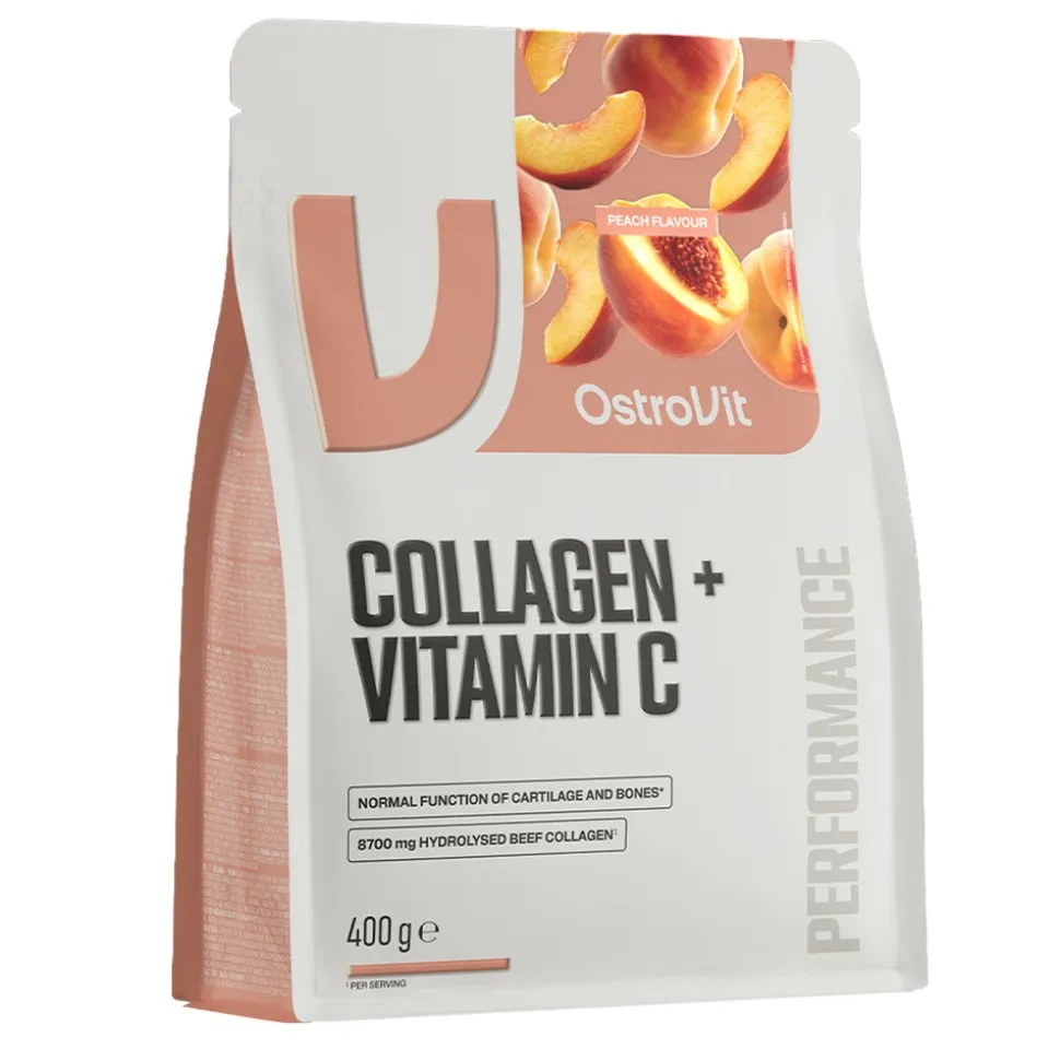OstroVit Kolagen + Witamina C, proszek, smak brzoskwiniowy, 400 g
