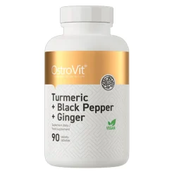 OstroVit Kurkumina + Czarny Pieprz + Imbir, tabletki, 90 szt.