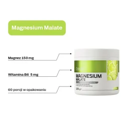 OstroVit Magnesium Malate, proszek, smak limonkowy, 120 g