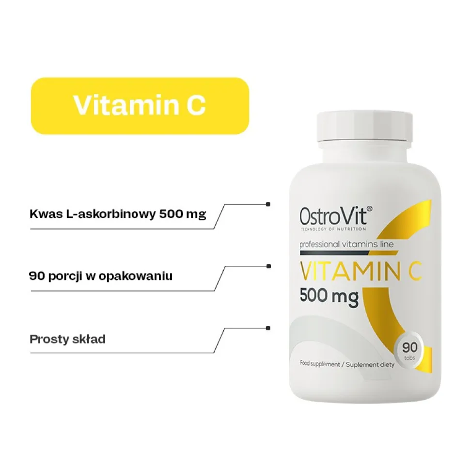 OstroVit Vitamin C 500, tabletki, 90 szt.