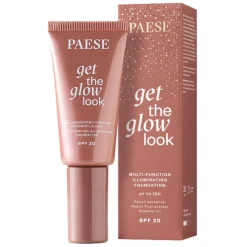 Paese Get The Glow Look, podkład rozświetlający, 4W Medium Beige, 30 ml