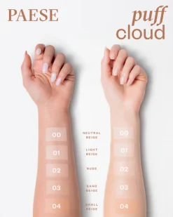 Paese Puff Cloud, satynowy podkład z efektem blur SPF 20, 01 Light Beige, 37 ml