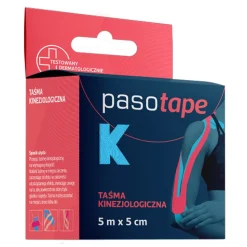 Pasotape, taśma kinezjologiczna, 5 m x 5 cm, niebieska, 1 szt.