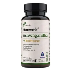 Pharmovit, Ashwagandha + BioPerine, kapsułki, 180 szt.