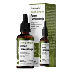 Pharmovit Ekstrakty w kroplach, Pamięć i koncentracja, krople, 30 ml