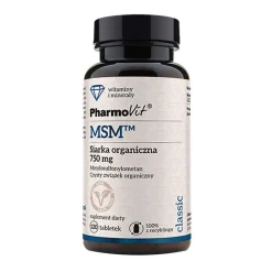 Pharmovit MSM Siarka organiczna, 750 mg, tabletki, 120 szt.