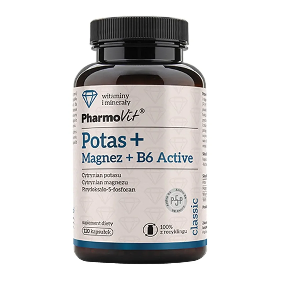 Pharmovit Potas + Magnez + B6 Active, kapsułki, 120 szt.